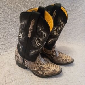 Herencia Snakeskin Leather Boots Herencia: Imiti Python Nobuck Negro Men Boots (PI 3797) | eBay main image 3